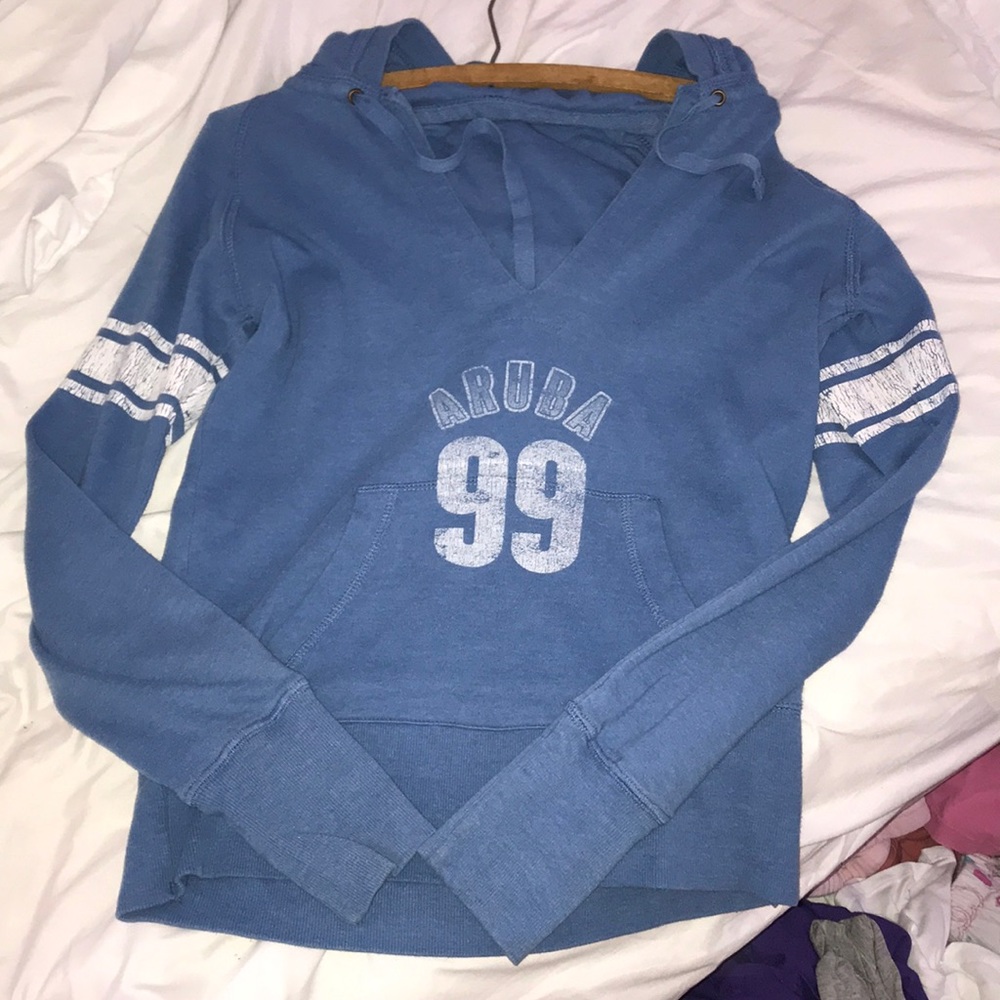 Blue V-neck Sweatshirt